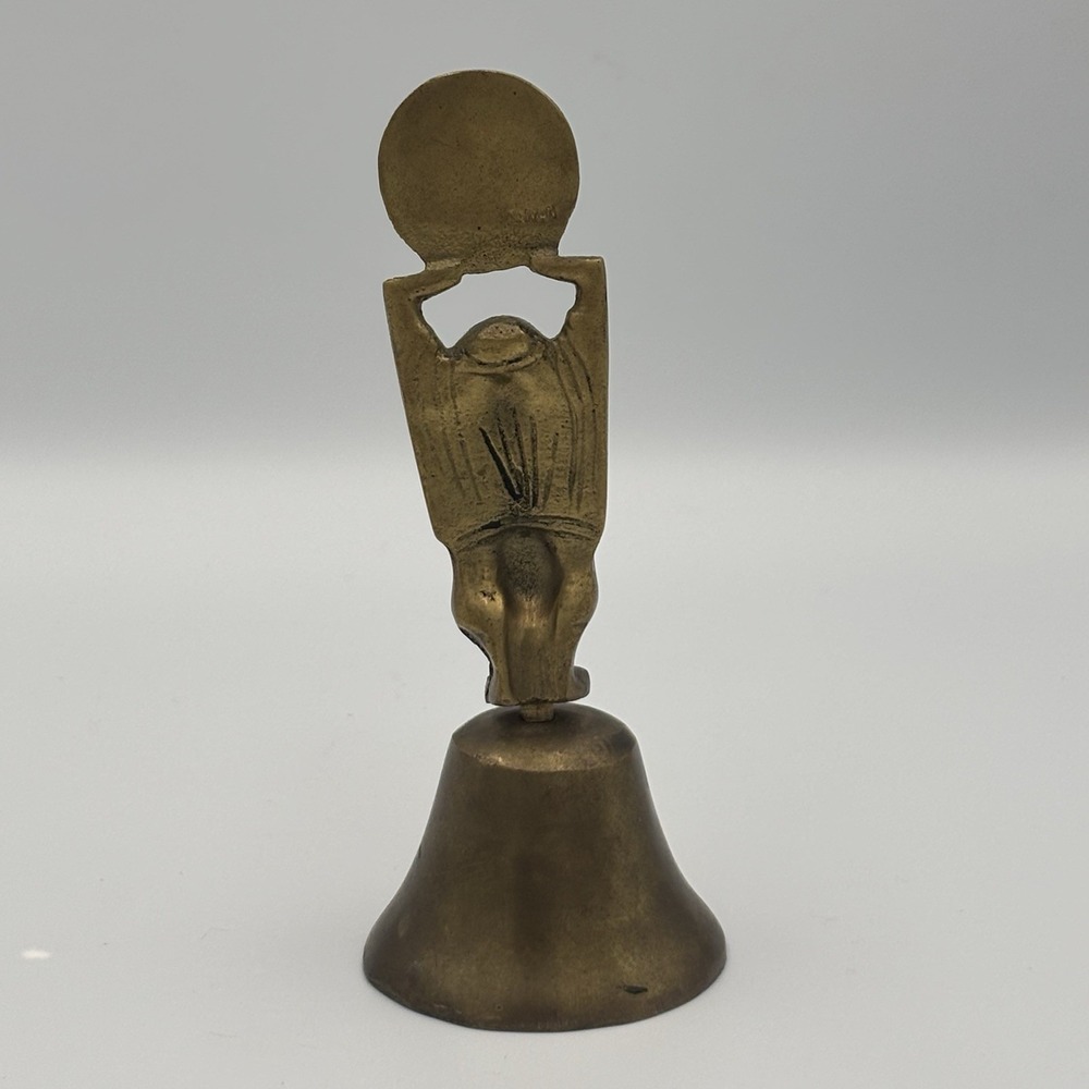 VINTAGE‎ BRASS BUDDHA BELL TRIUMPHANT BUDDA FIGURINE LUCKY BELL - Picture 8 of 12